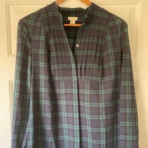 J. Crew plaid blouse